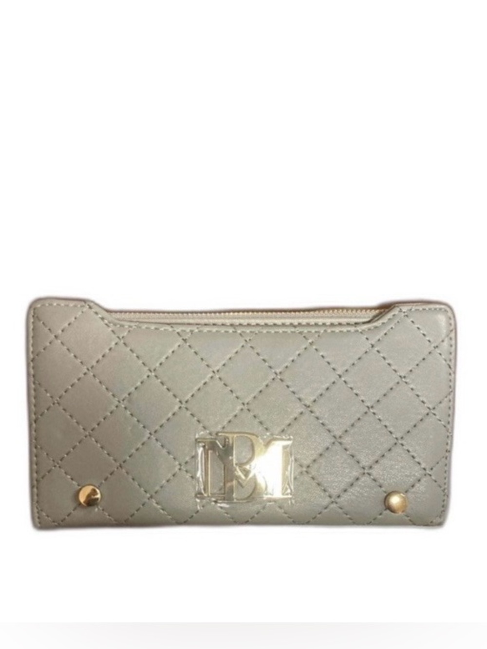 Badgley Mischka Grey Quilted Slim Wallet NWT